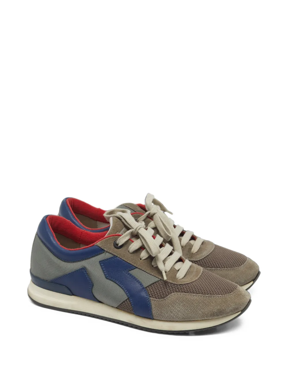 Ferragamo Pre-Owned panelled sneakers - Marrone