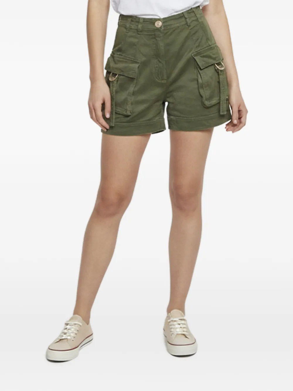 Balmain Pre-Owned cargo denim shorts - Green