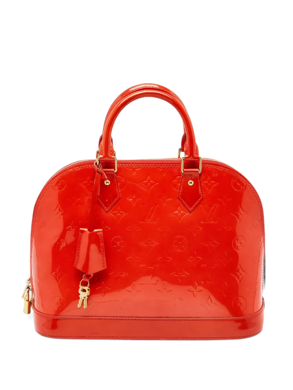 Louis Vuitton Pre-Owned 2012 PM Alma Monogram Vernis satchel bag - Orange