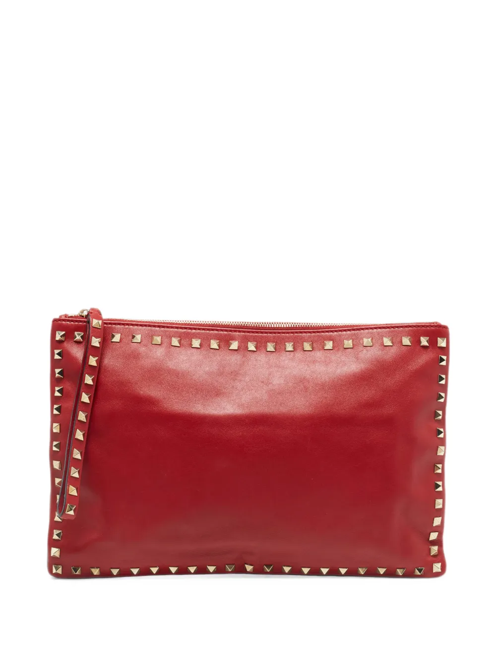Valentino Garavani Pre-Owned Rockstud wristlet clutch bag - Rosso