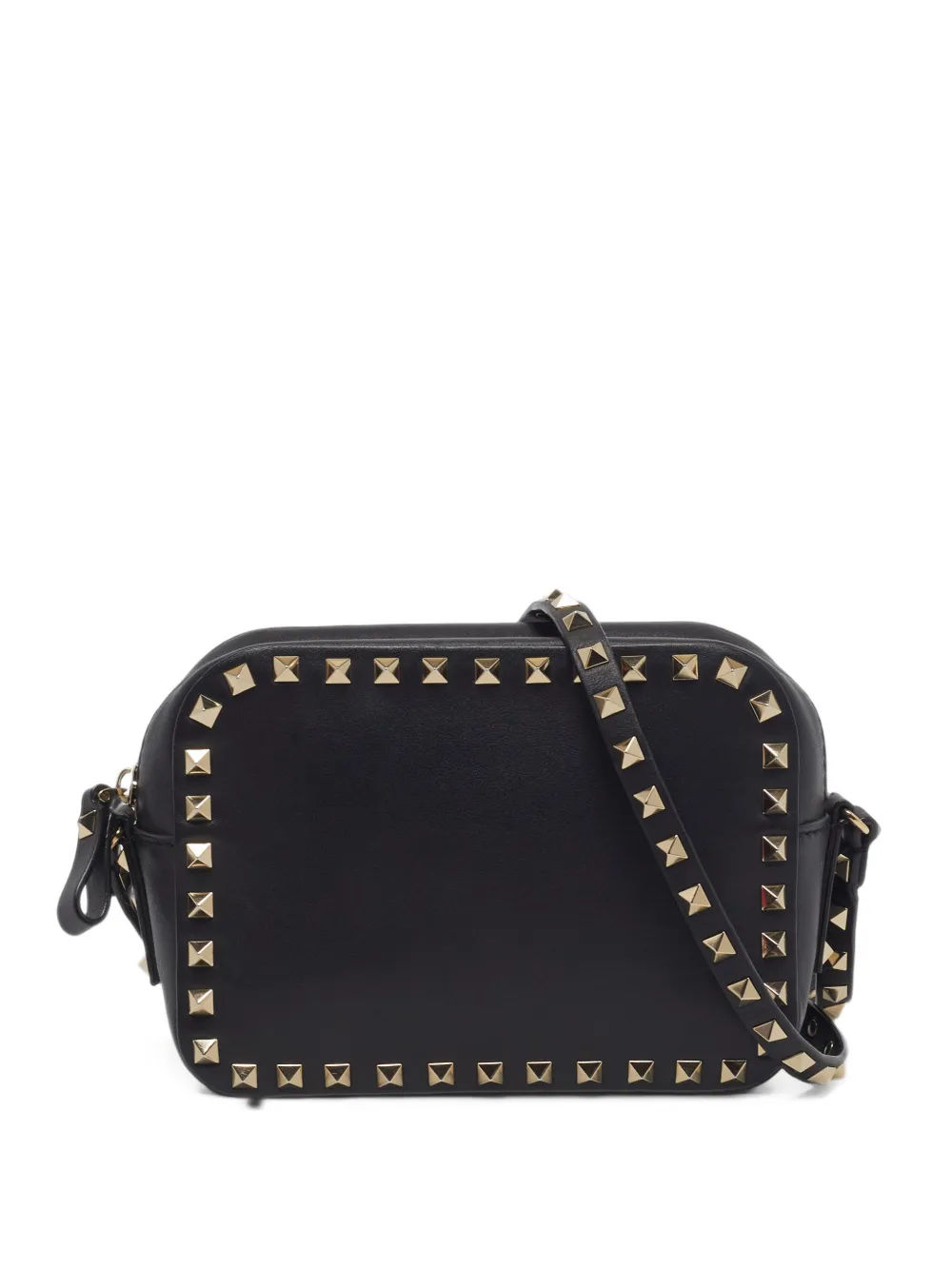 Valentino Garavani Pre-Owned Rockstud leather crossbody bag - Nero