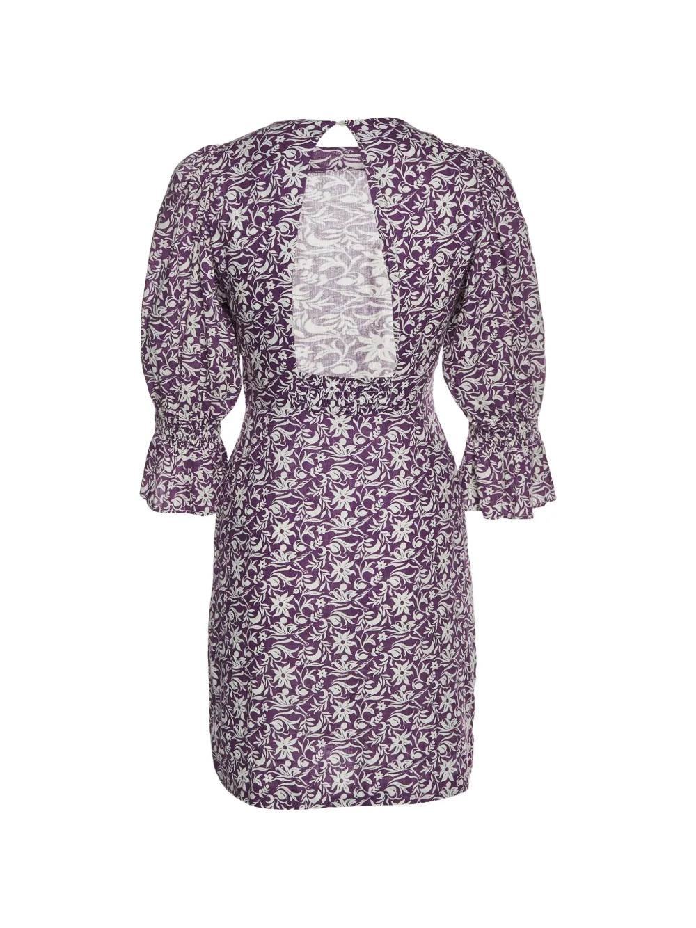 Maje floral-print open-back mini dress - Violett