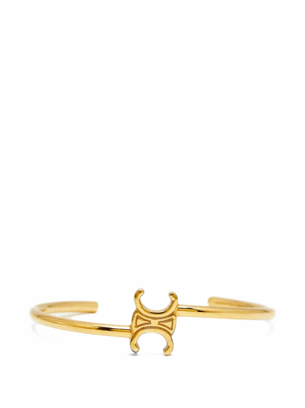 Celine Pre-Owned Triomphe asymmetric cuff bracelet - Gold
