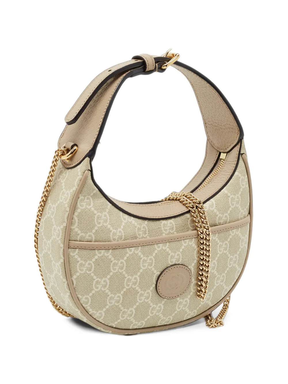 Gucci Pre-Owned mini GG Supreme Half Moon shoulder bag - Toni neutri