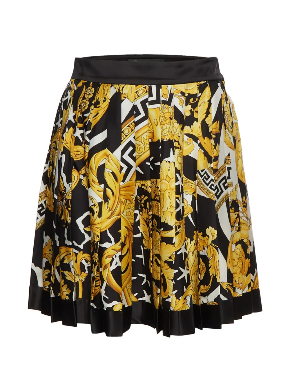 Versace Pre-Owned Barocco print pleated skirt - Nero