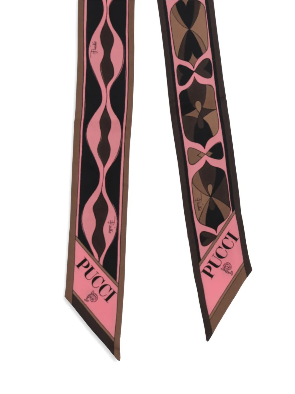 PUCCI mixed-print silk bandeau Zwart