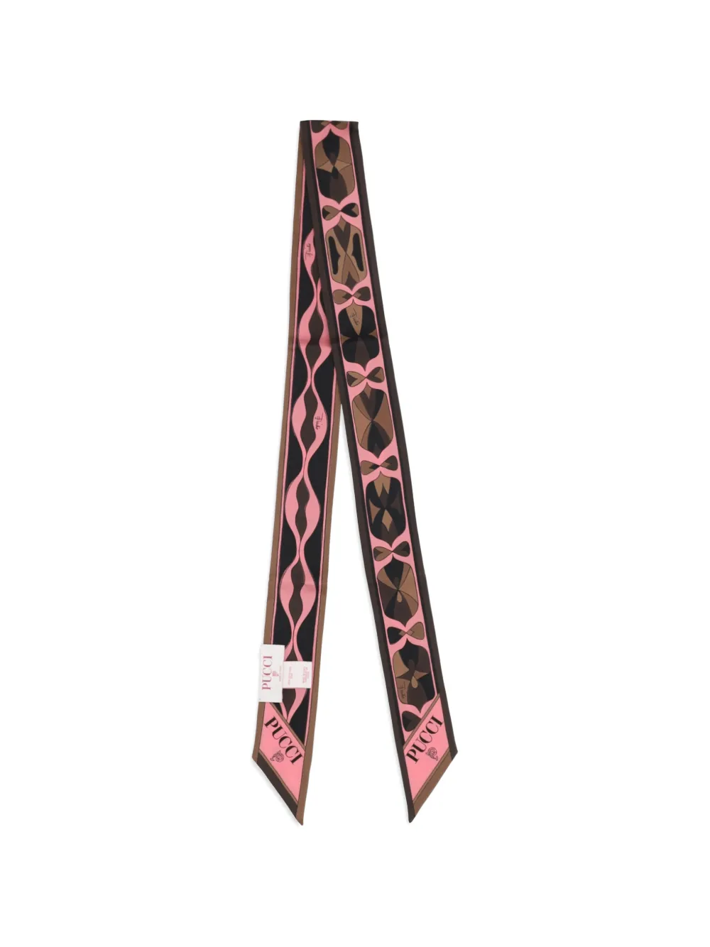 PUCCI mixed-print silk bandeau Zwart