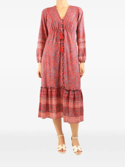 Veronica Beard floral-print tiered midi dress