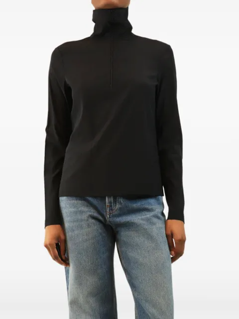 Red Valentino Vintage half-zip silk top