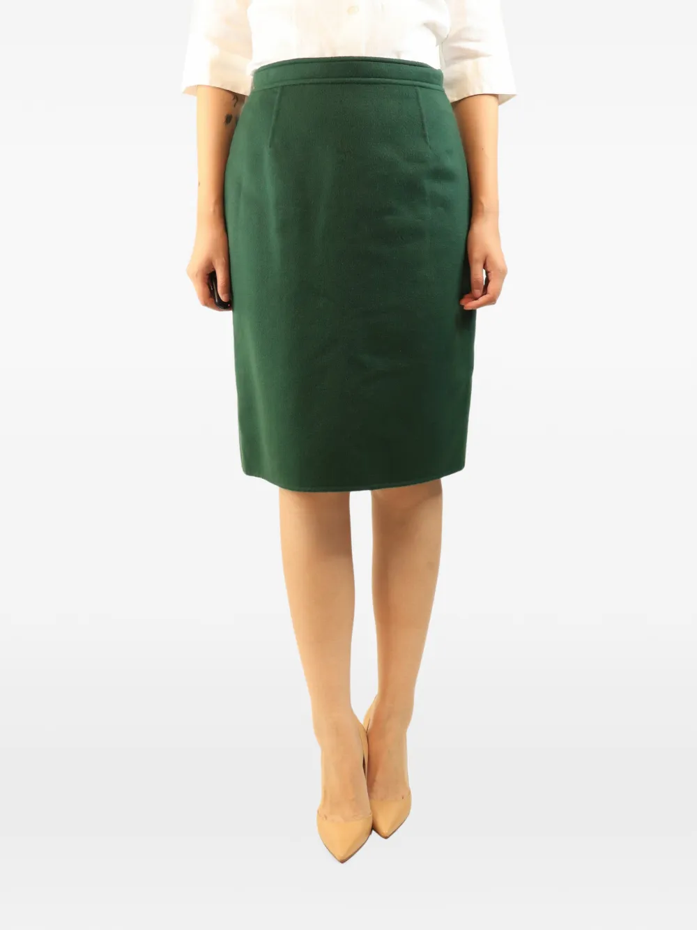 Oscar de la Renta Pre-Owned high-waisted pencil midi skirt - Verde