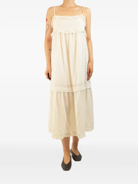 Ba&Sh embroidered tiered midi dress