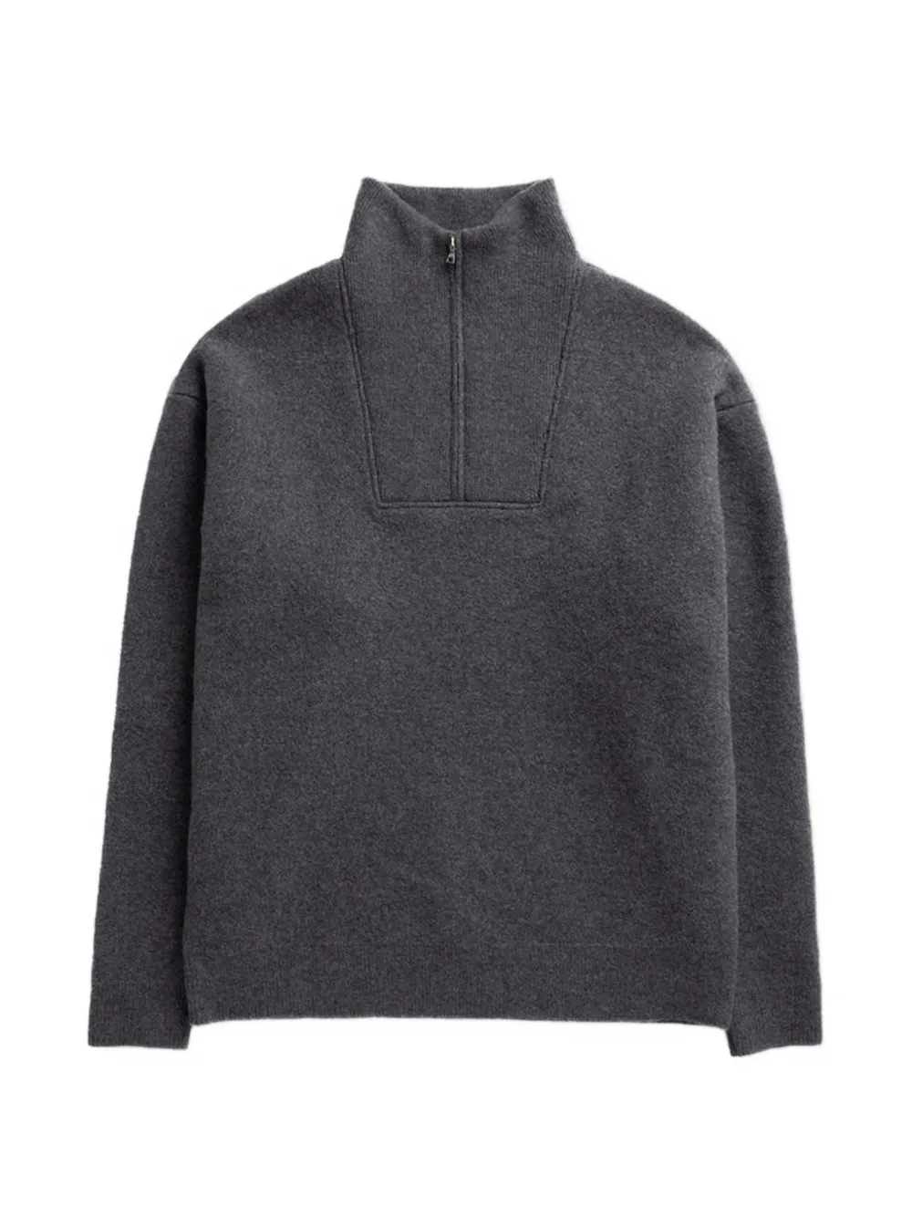 ARPENTEUR pull Cam à col zippé - Gris