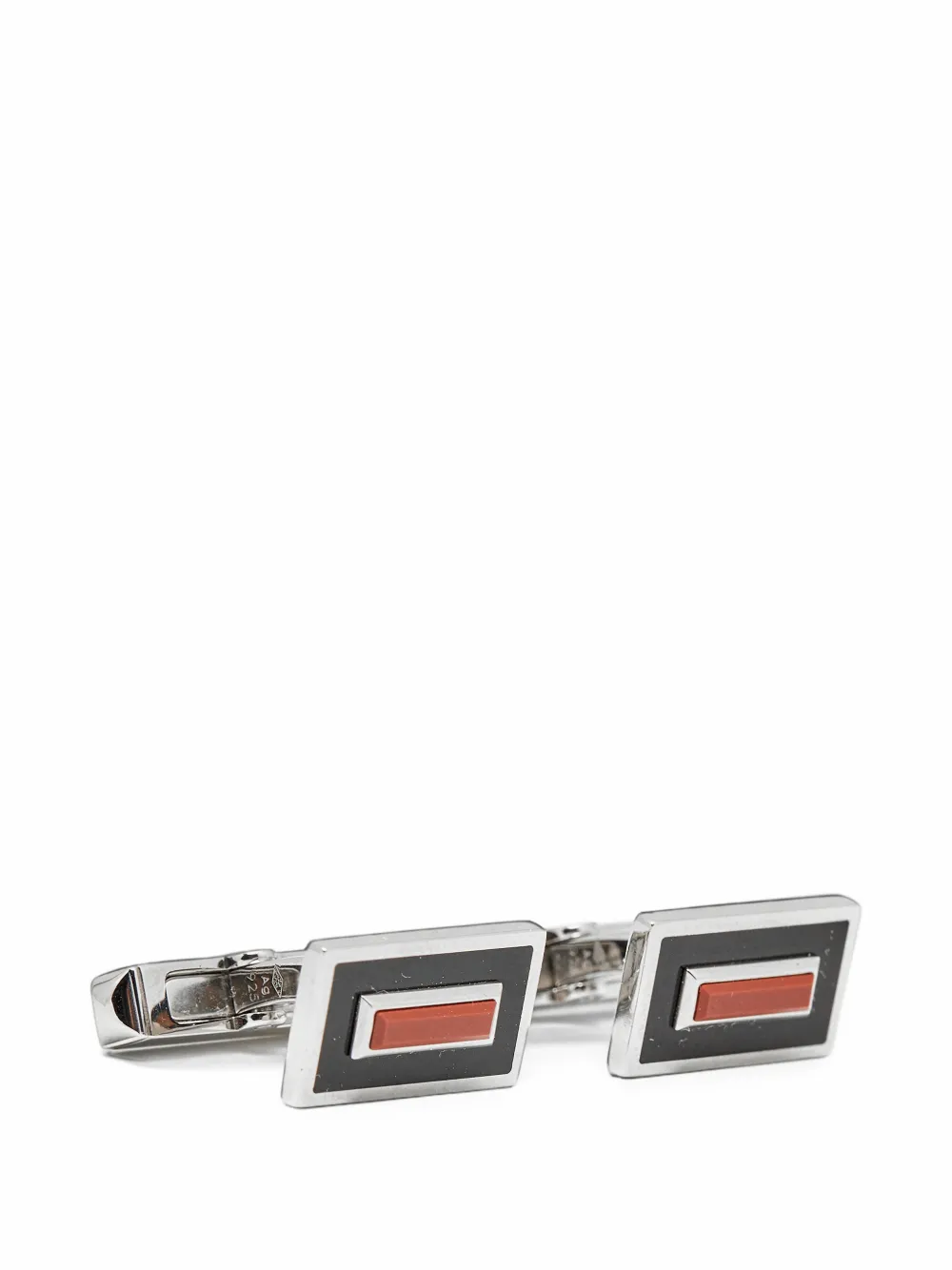Cartier engraved-logo cufflinks in Silver