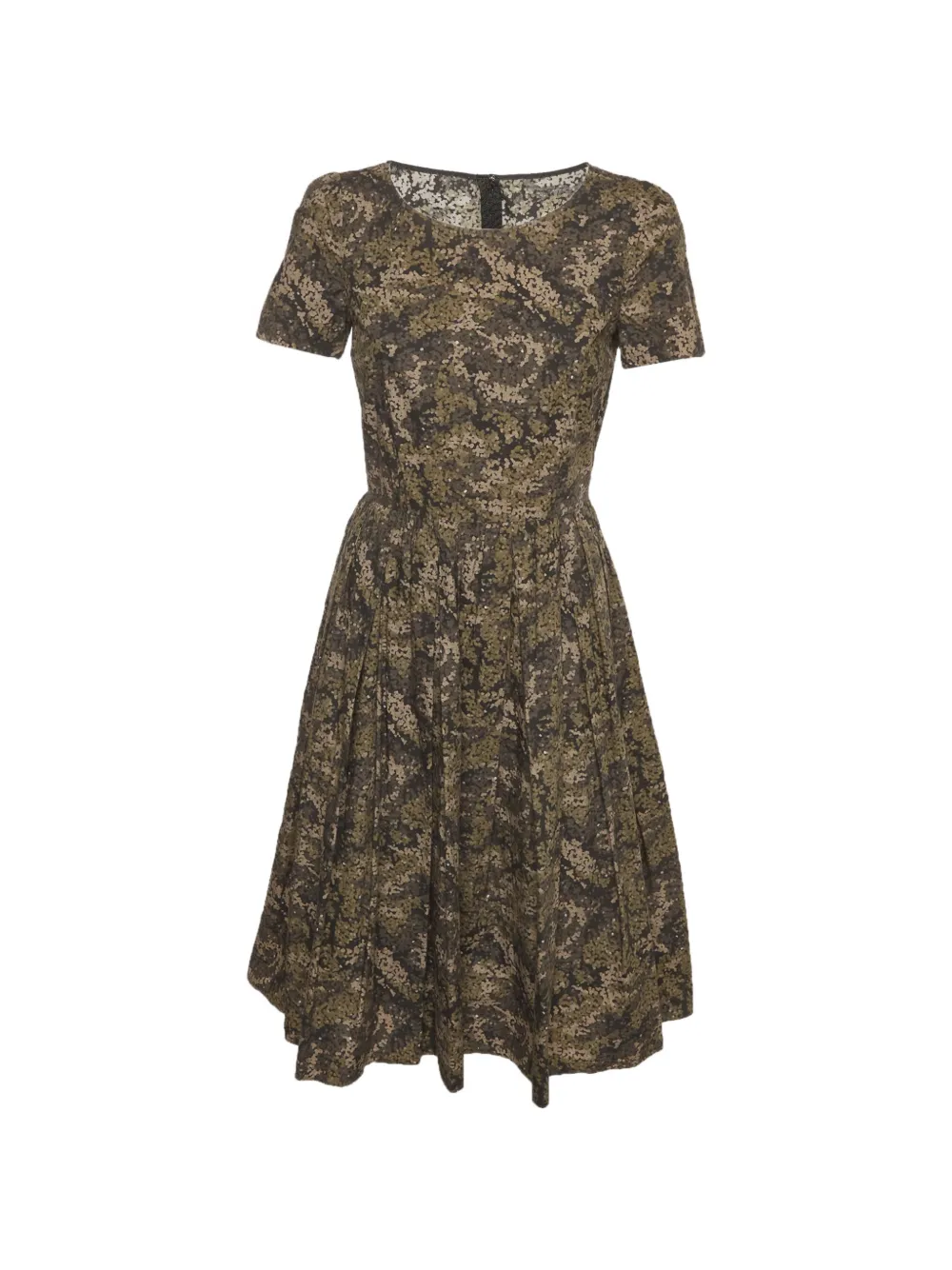 Dolce & Gabbana Pre-Owned printed flared midi dress - Green
