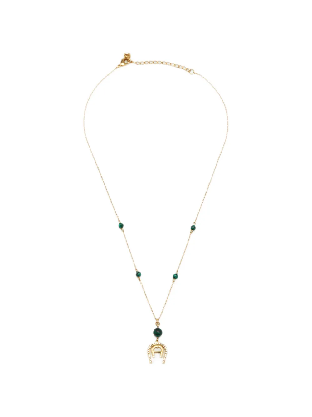 Aigner Kids logo crystal necklace - Oro