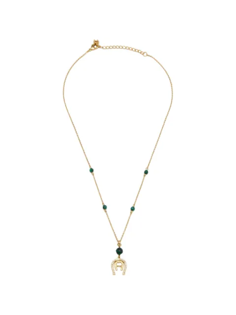 Aigner Kids logo crystal necklace