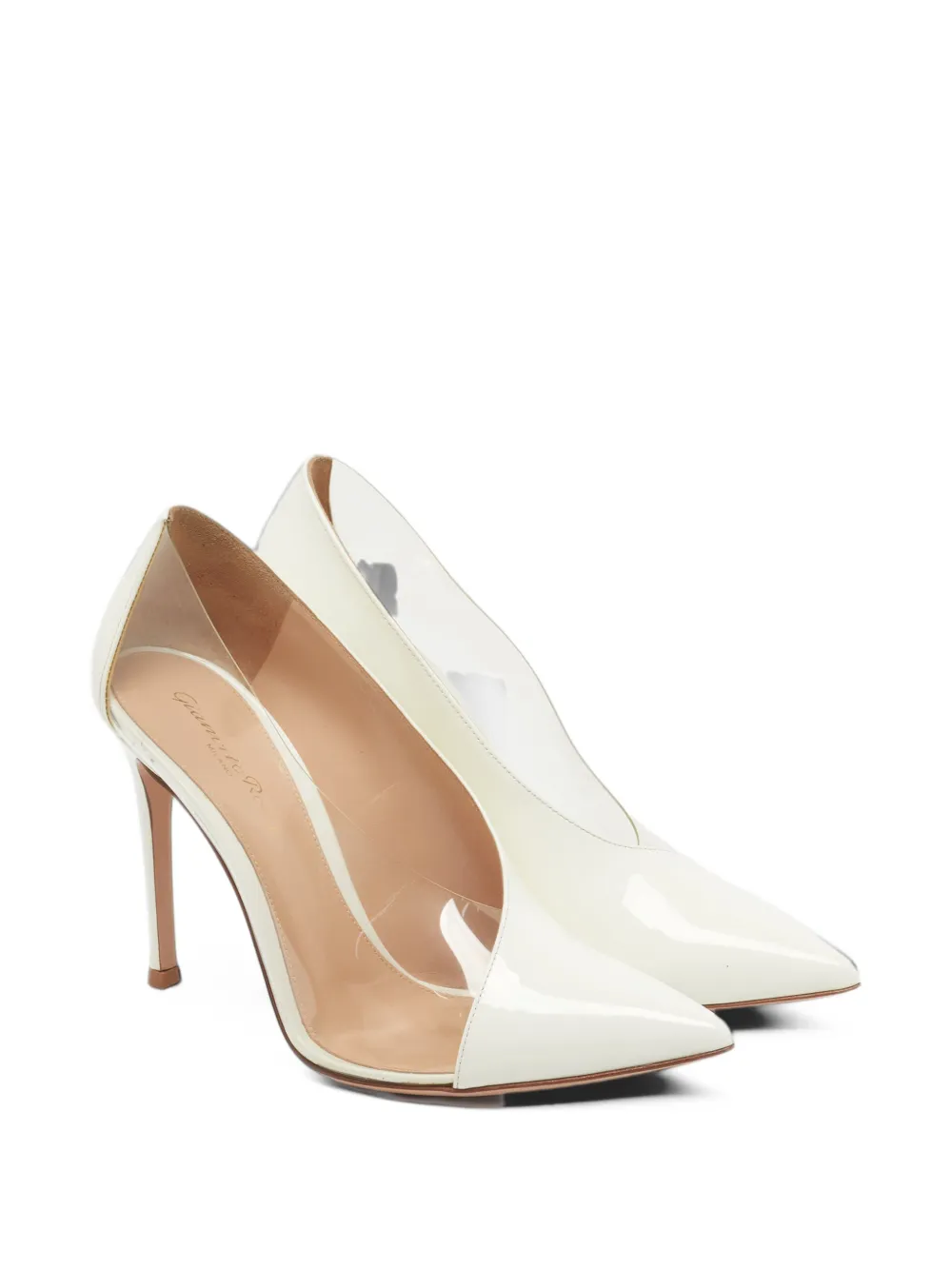 Gianvito Rossi Plexi panelled pumps - Weiß