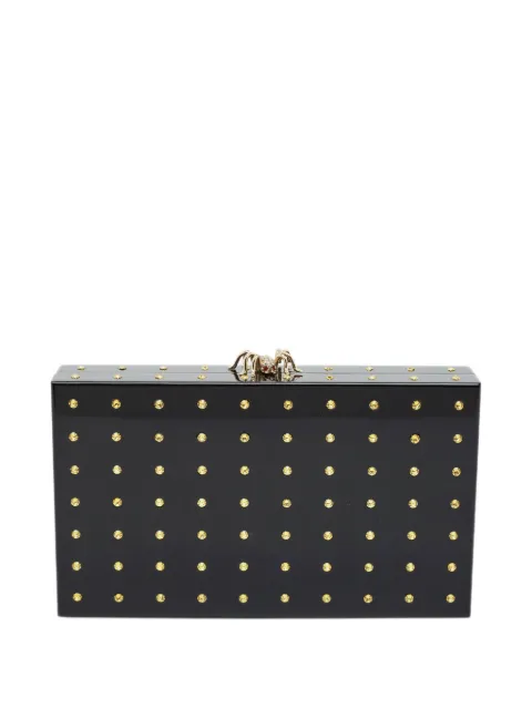 Charlotte Olympia crystal-embellished Pandora clutch bag