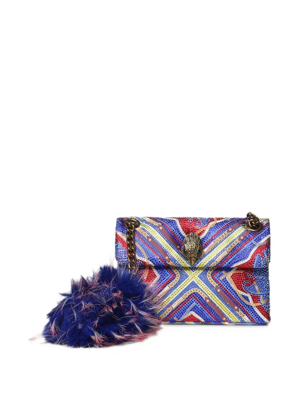 Kurt Geiger London Kensington crystal-embellished shoulder bag Blauw