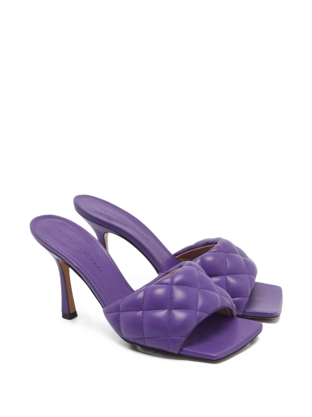 Bottega Veneta Pre-Owned Lido quilted leather sandals - Purple