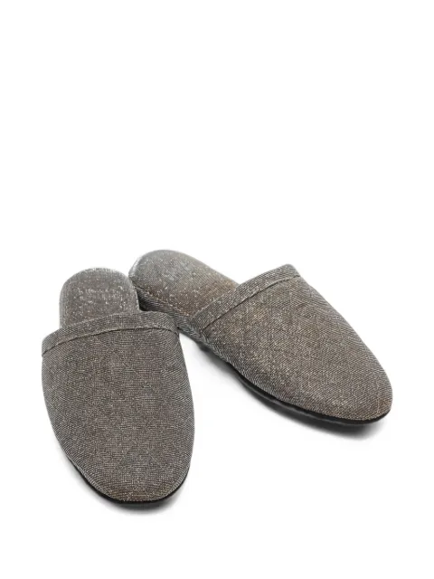 Stuart Weitzman quilted mules