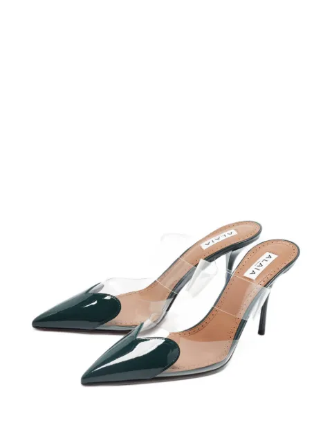Alaïa Pre-Owned Le Cœur patent leather mules