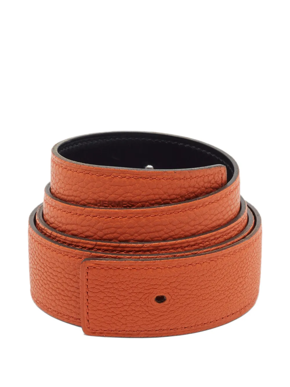 Hermès Pre-Owned 2008 reversible leather belt strap - Nero