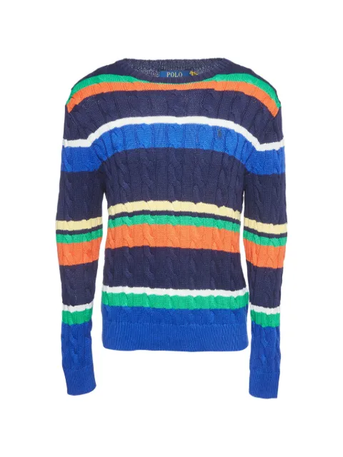 Polo Ralph Lauren Vintage striped cable-knit sweater