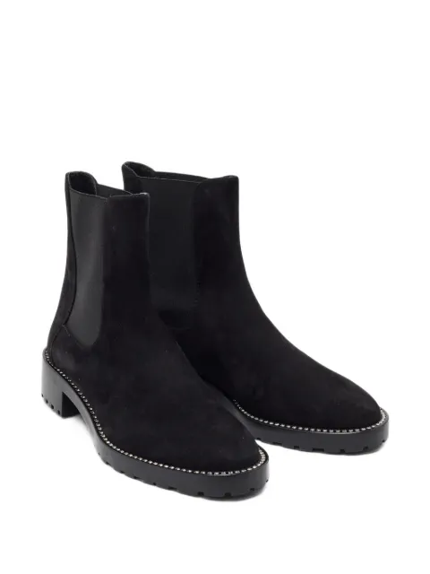 Stuart Weitzman Kolbie Shine suede chelsea boots