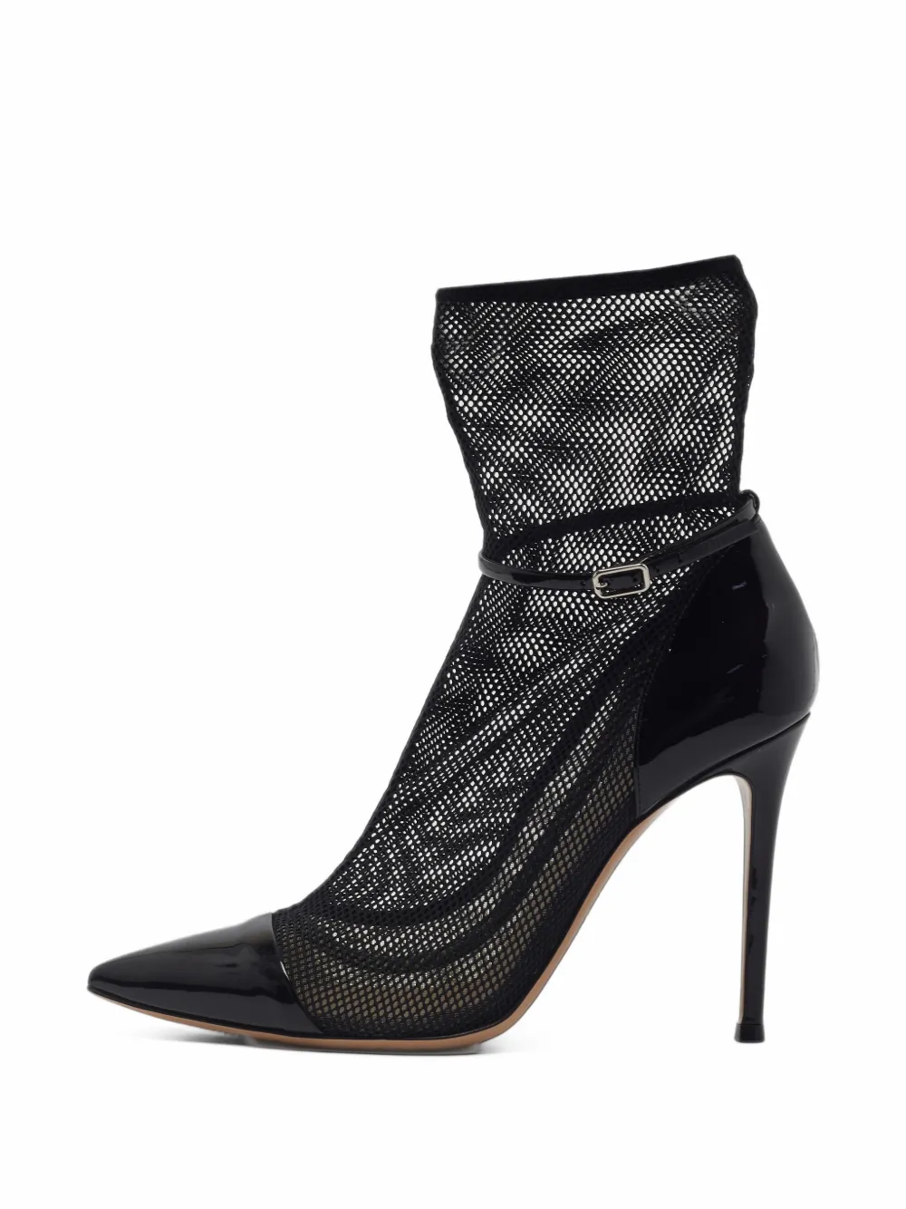 Gianvito Rossi Kix mesh ankle boots - Black