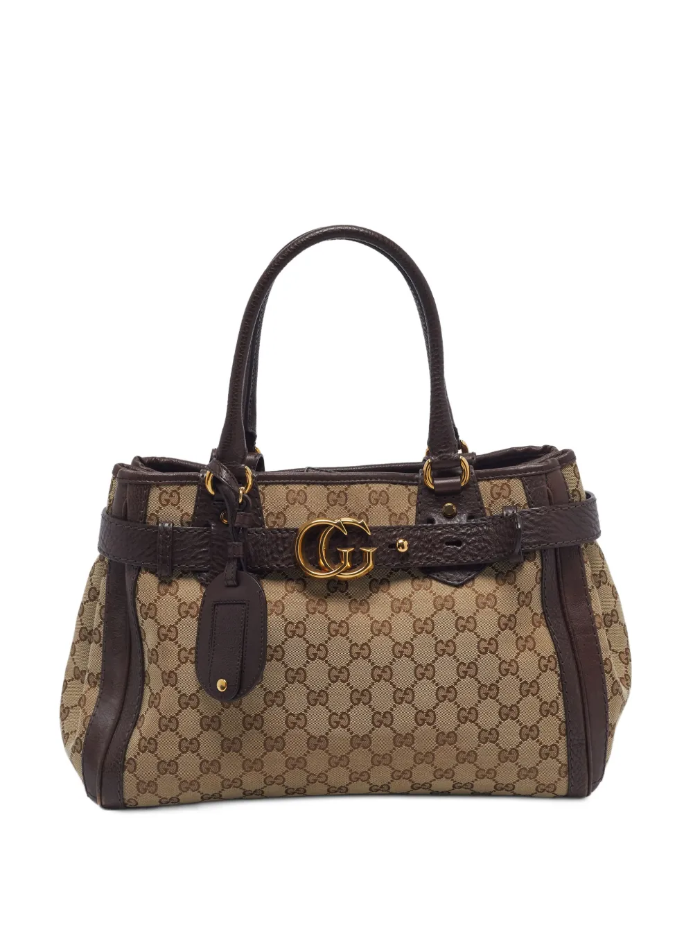 Gucci Pre-Owned medium Running GG canvas tote bag - Marrone
