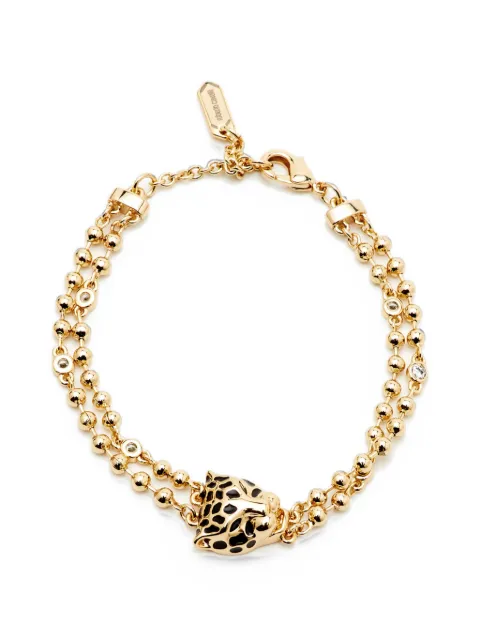 Roberto Cavalli Vintage panther-head double-beaded bracelet