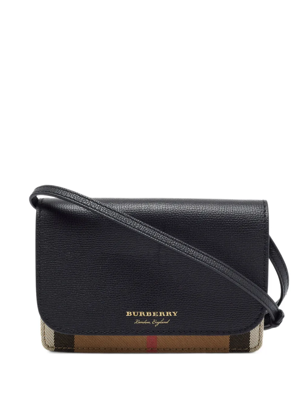 Burberry Pre-Owned small Hampshire Mega Check cross body bag - Black