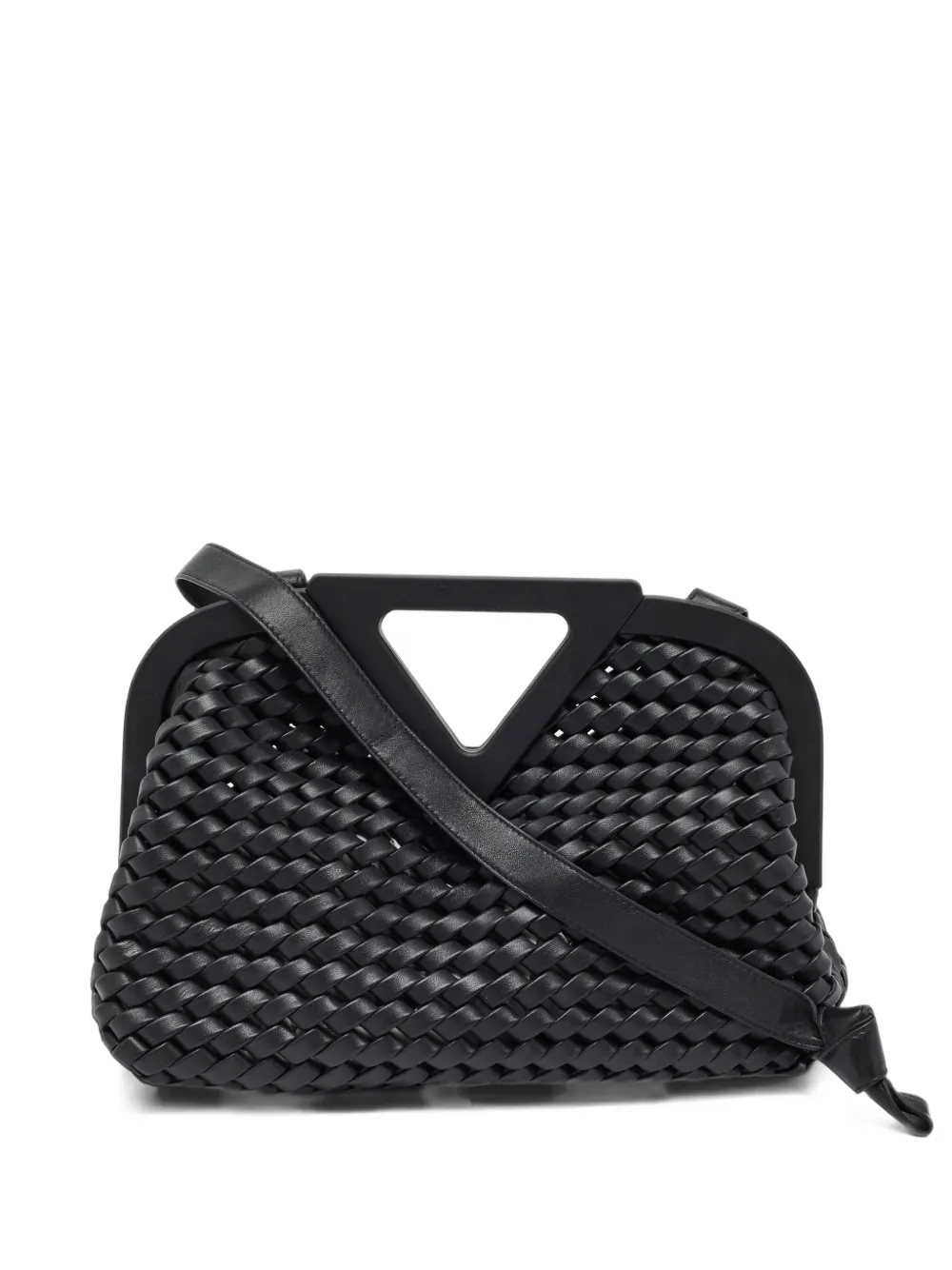 Bottega Veneta Pre-Owned medium The Point woven tote bag - Black