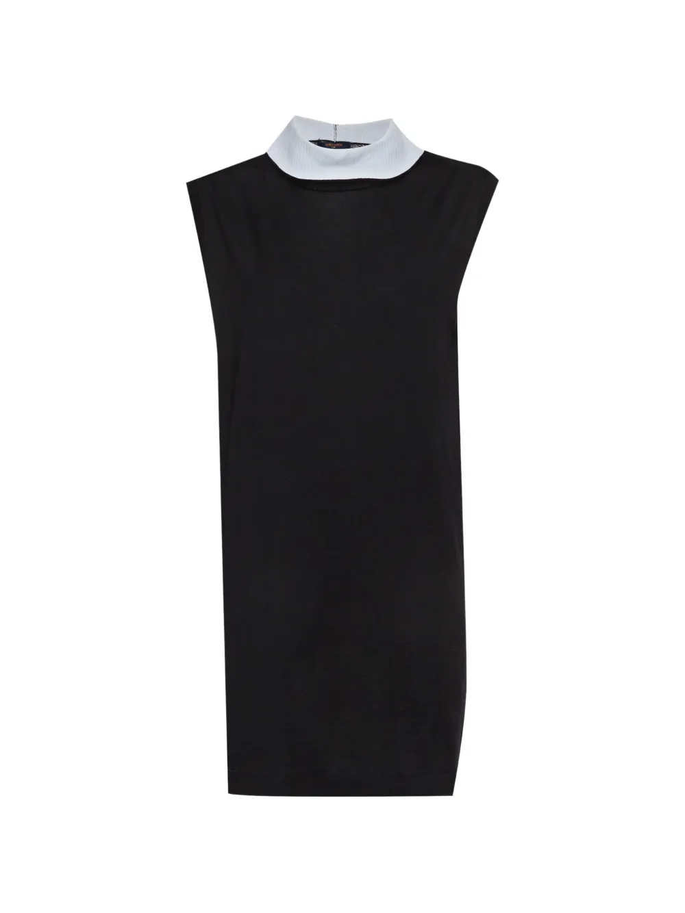 Louis Vuitton Pre-Owned 2023 ribbed high-neck sleeveless mini dress - Black