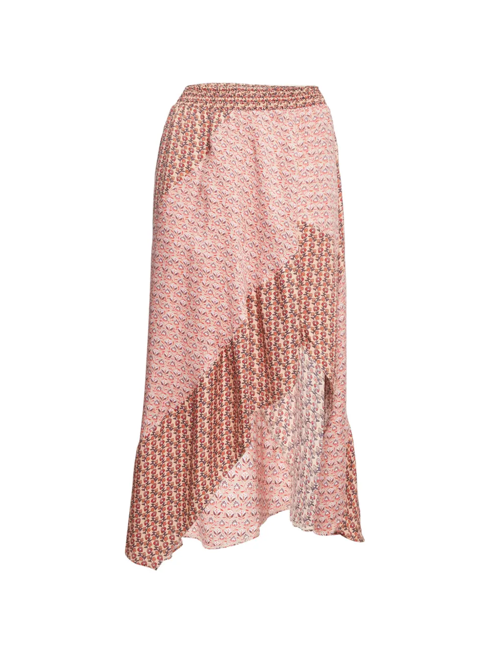 Maje floral-print asymmetrical skirt - Toni neutri