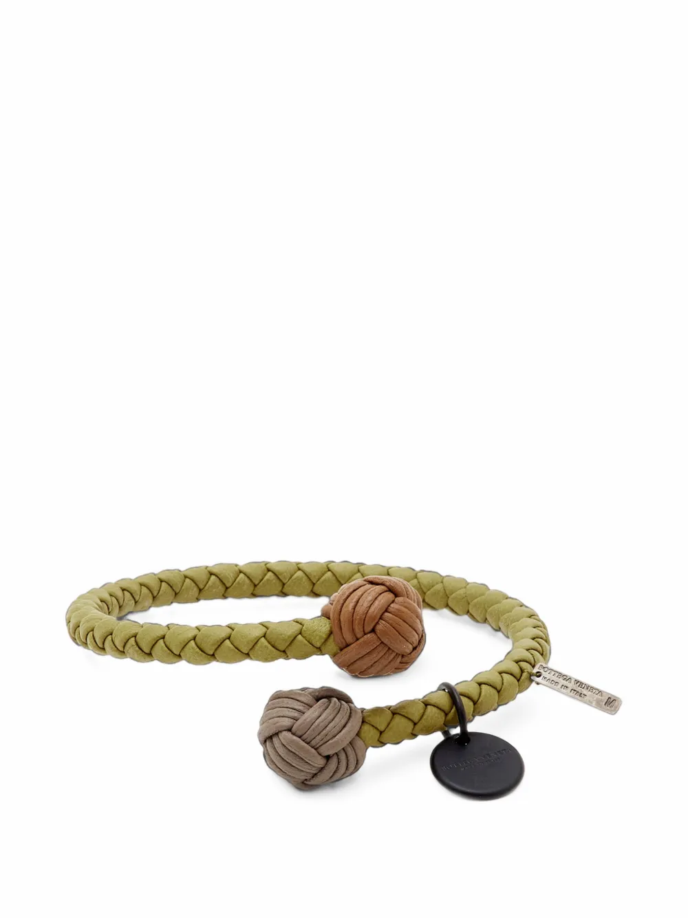 Bottega Veneta Pre-Owned Intrecciato woven cuff bracelet - Vert Bottega Veneta Pre-Owned Intrecciato woven cuff bracelet - Vert