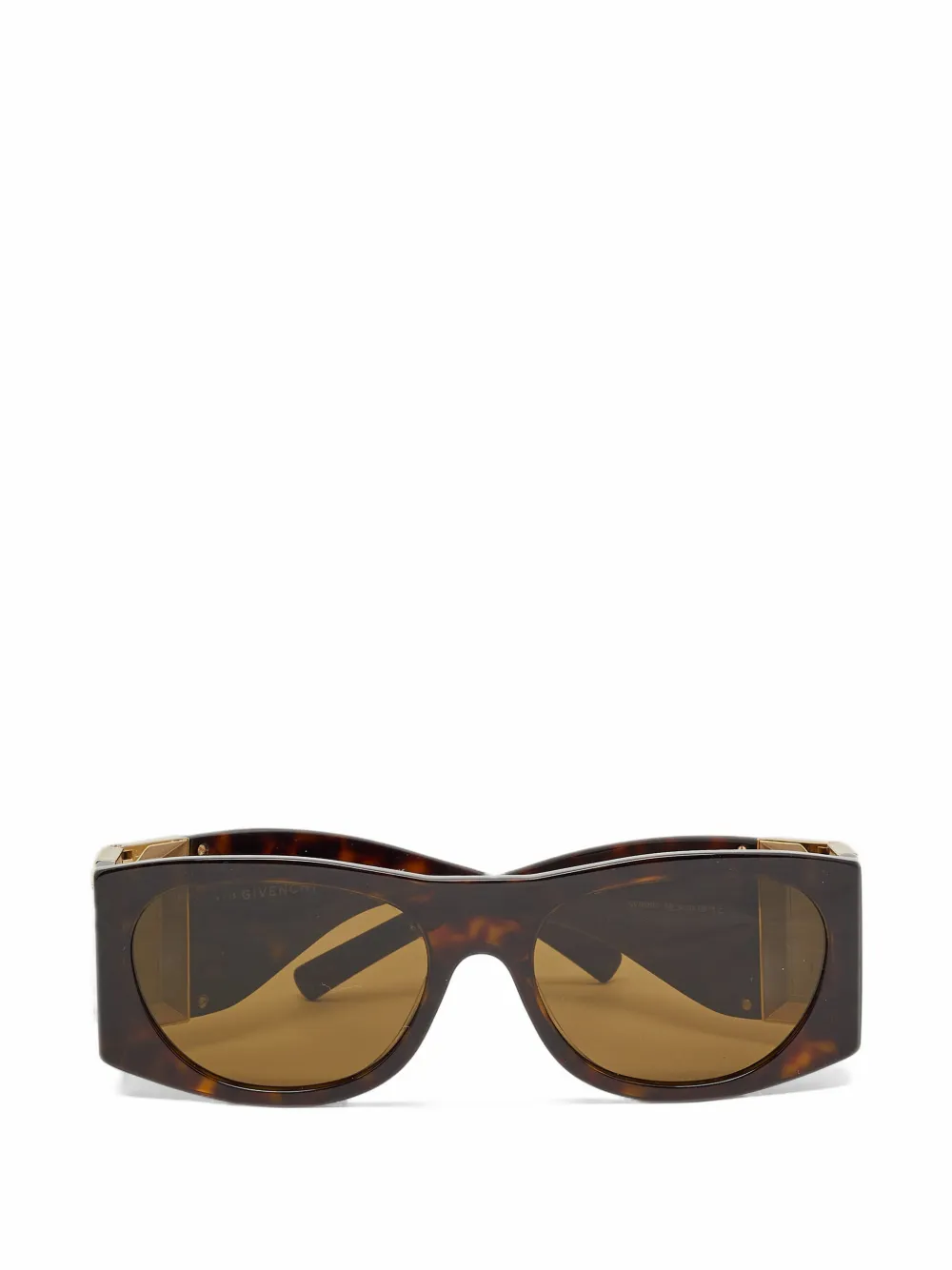 Givenchy Pre-Owned Greca rectangular sunglasses - Marrone