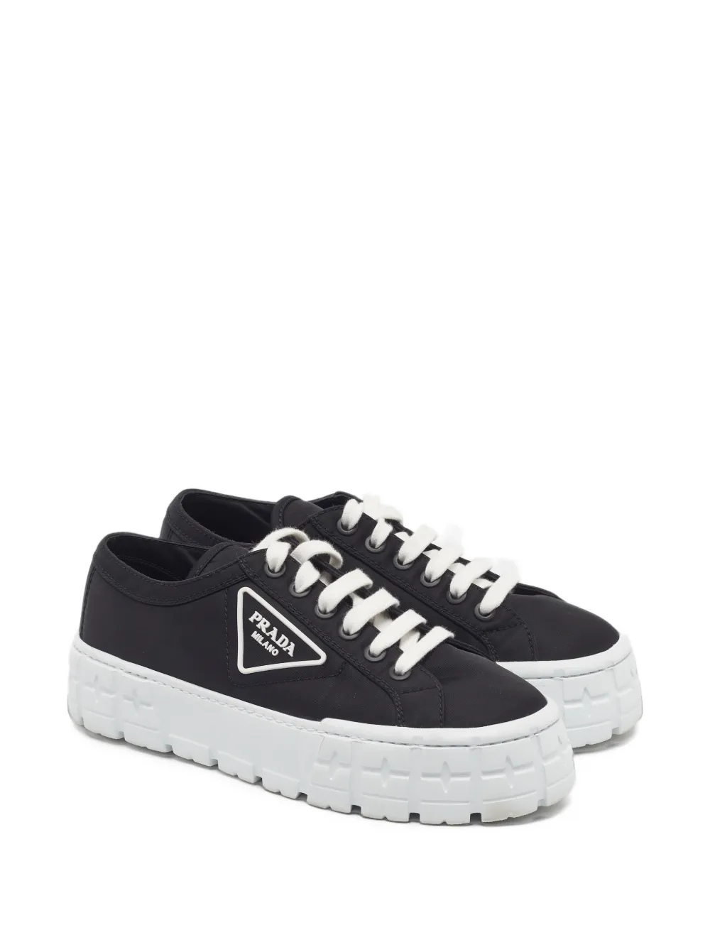 Prada Pre-Owned Double Wheel Re-Nylon sneakers - Nero