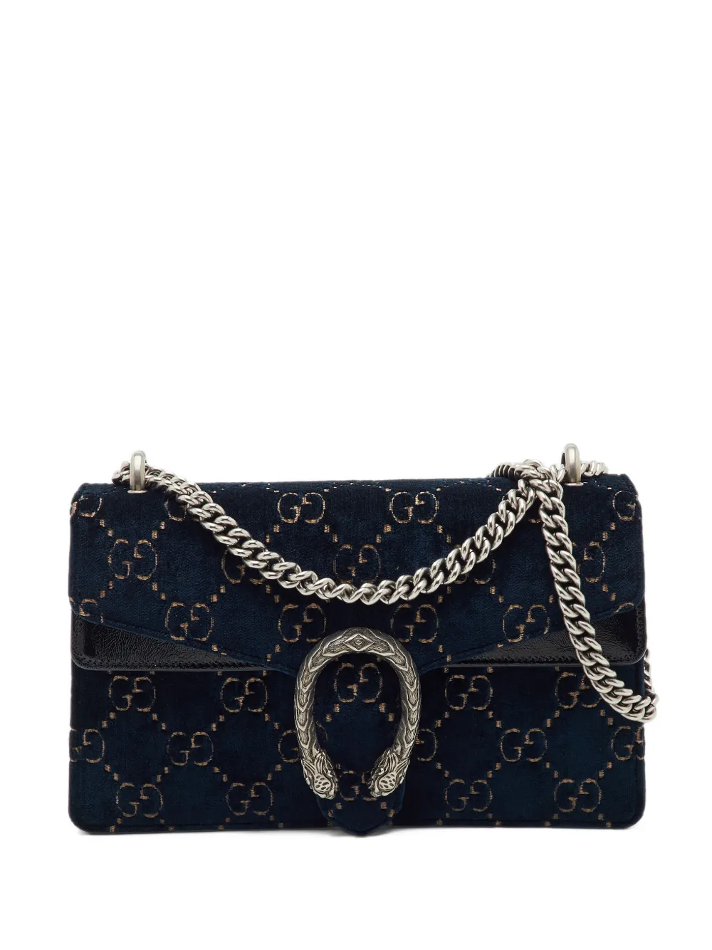 Gucci Pre-Owned small Dionysus GG velvet shoulder bag - Blu