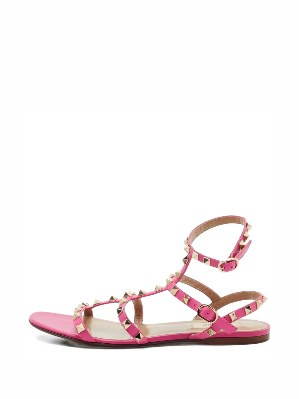 Valentino Garavani Pre-Owned Rockstud ankle strap sandals - Rosa