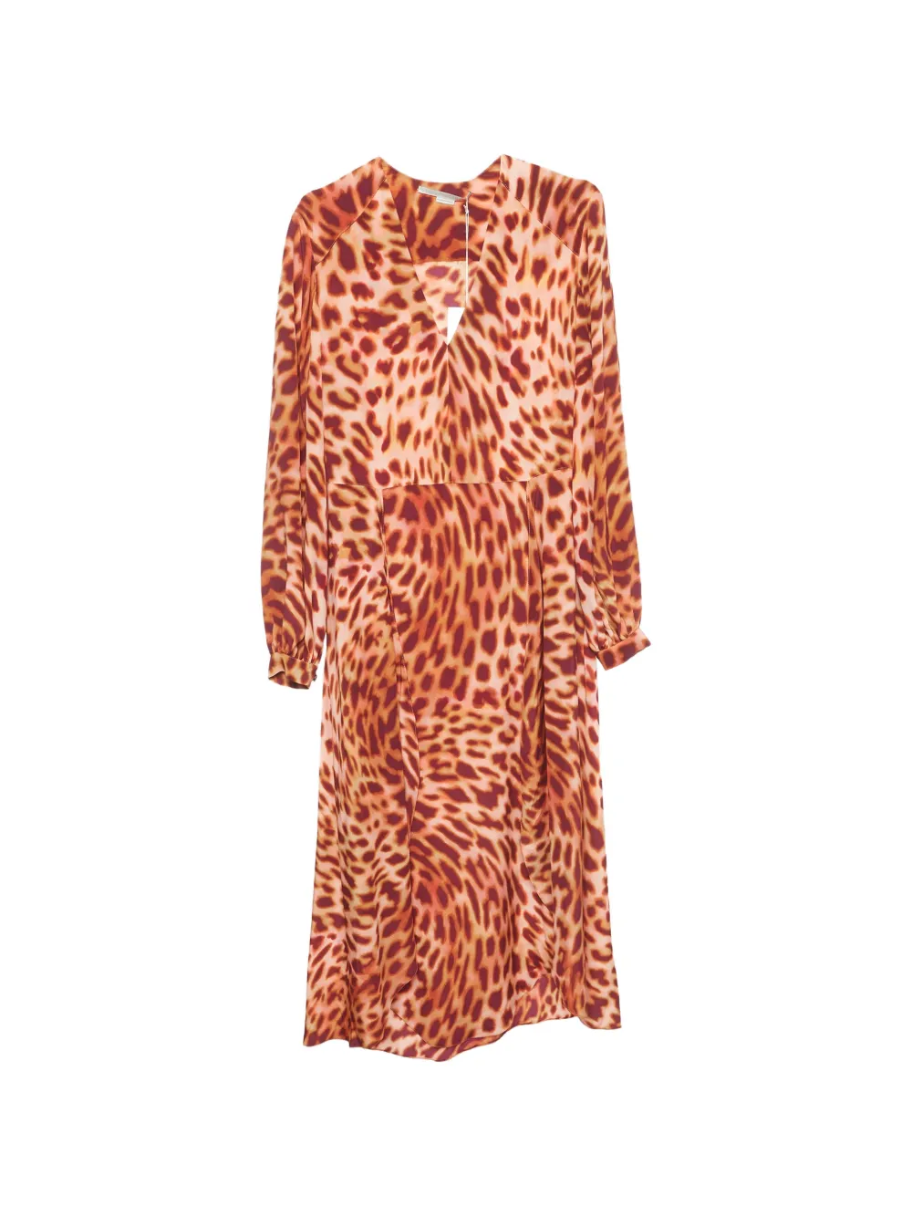 Stella McCartney Pre-Owned robe imprimée à col v - Orange