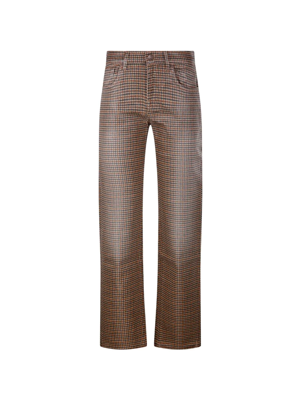 7 For All Mankind Calie houndstooth-pattern jeans - Marrone