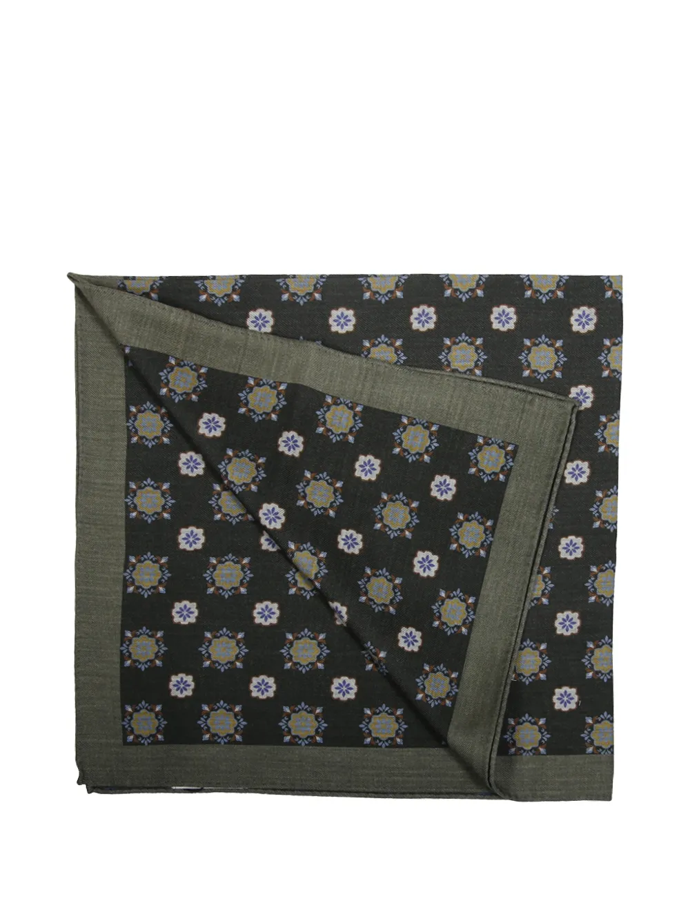 Altea floral-print pocket square Groen