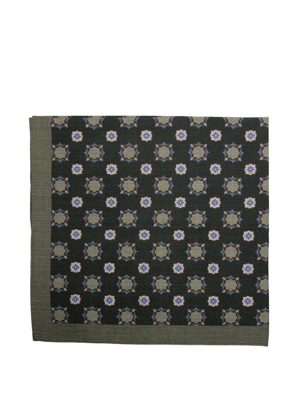 Altea floral-print pocket square Groen