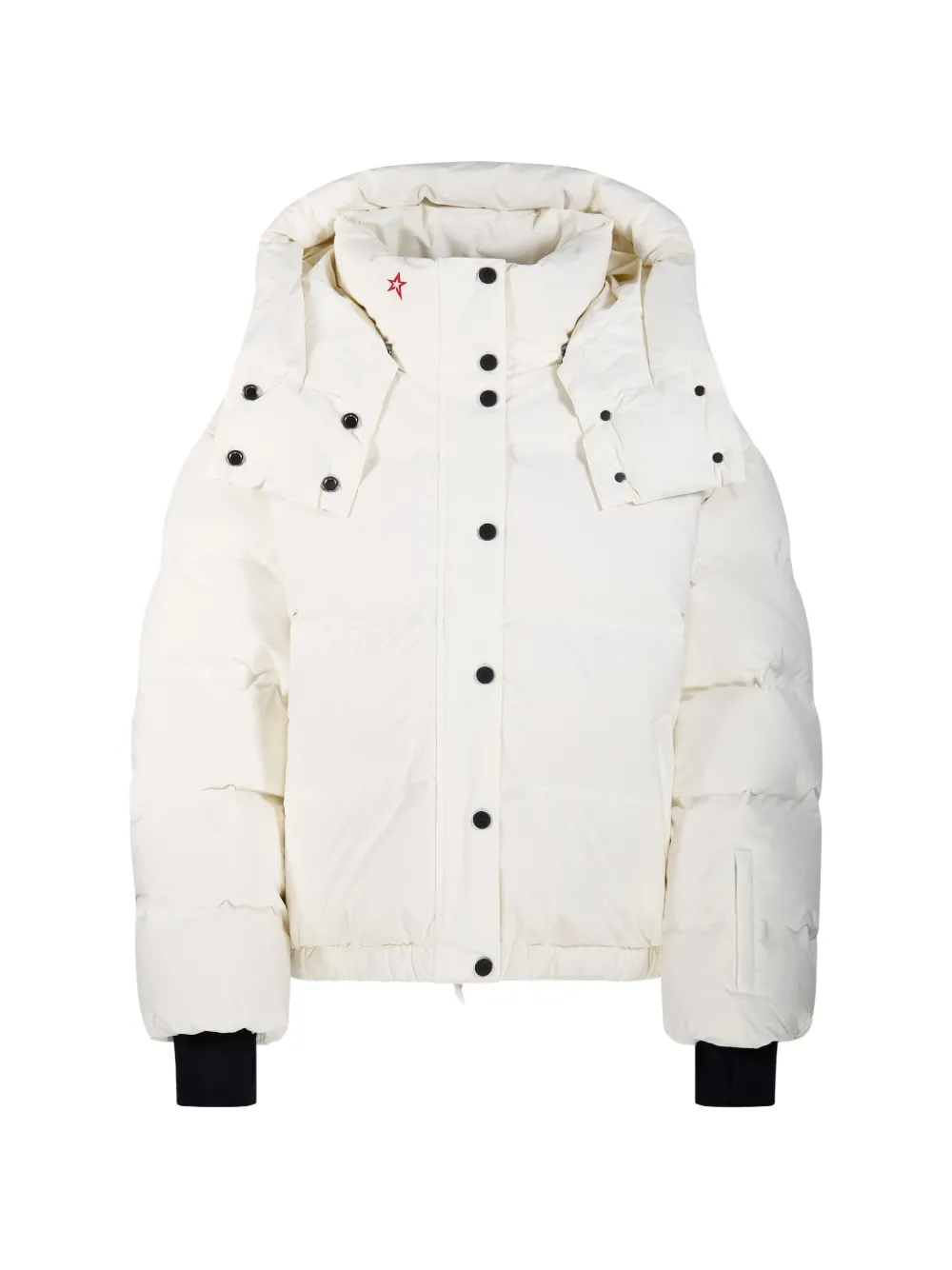 Perfect Moment logo-print hooded puffer jacket Wit