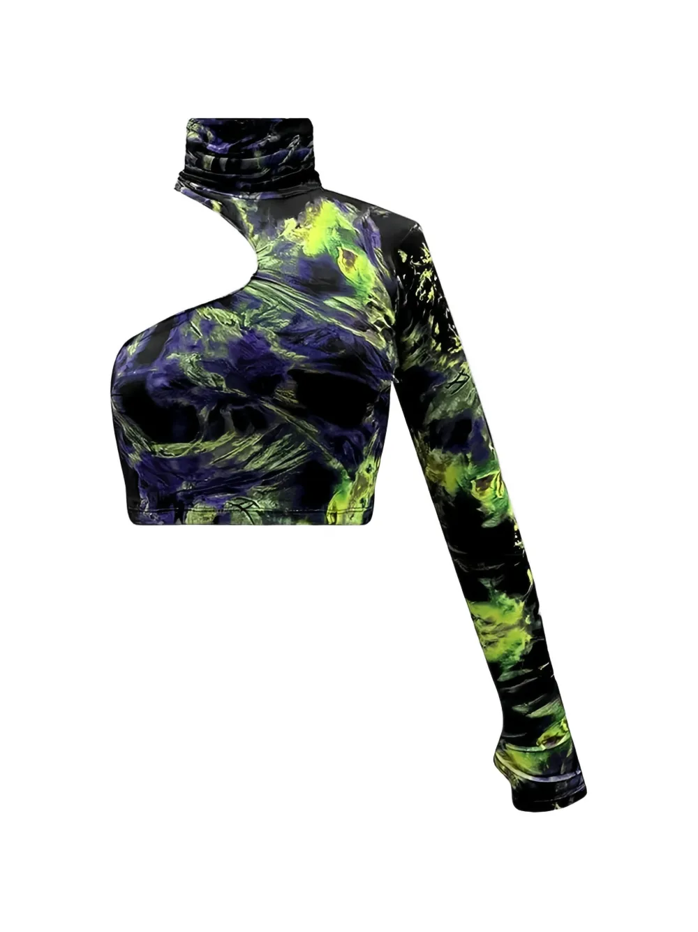 LEE Axenus tie-dye cut-out top - Nero