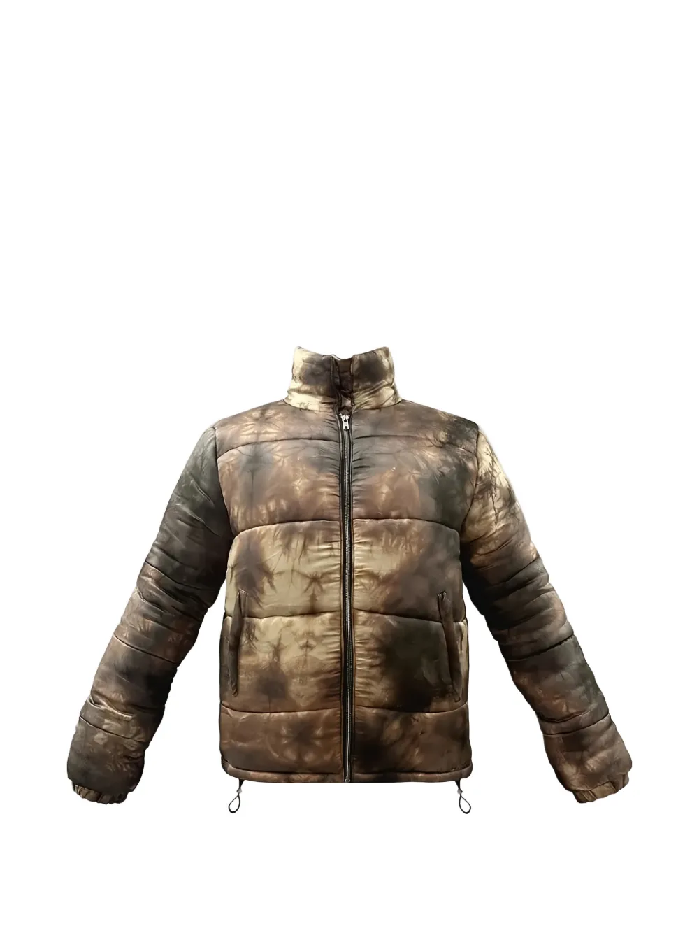 LEE tie-dye quilted puffer jacket - Brown