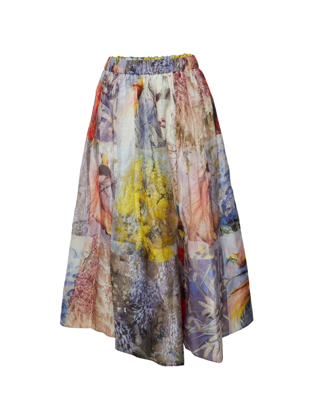 ZIMMERMANN botanical-print midi skirt - Toni neutri