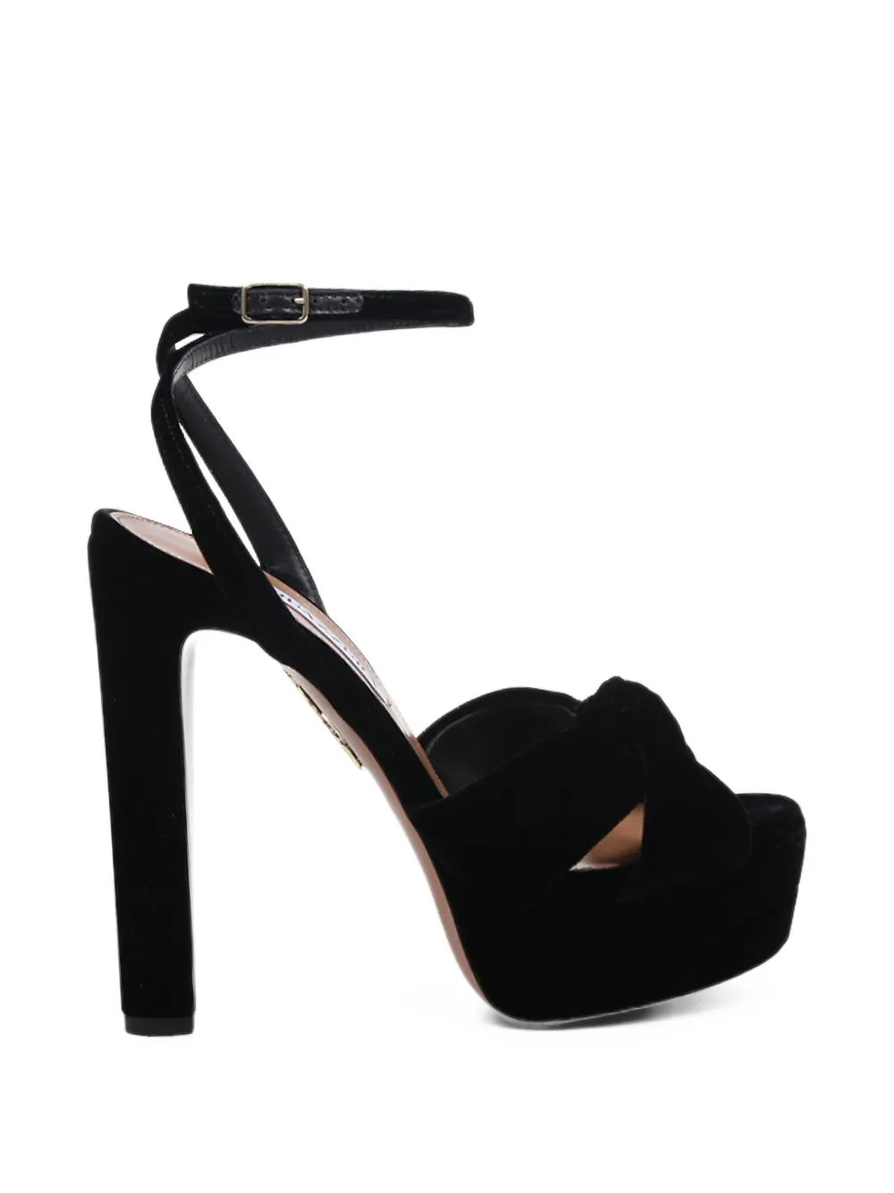 Aquazzura Cupid Plateau knotted platform sandals - Schwarz